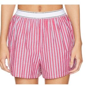Lovers+Friends 100% cotton Maxy Alice Striped Shorts Red White Comfy